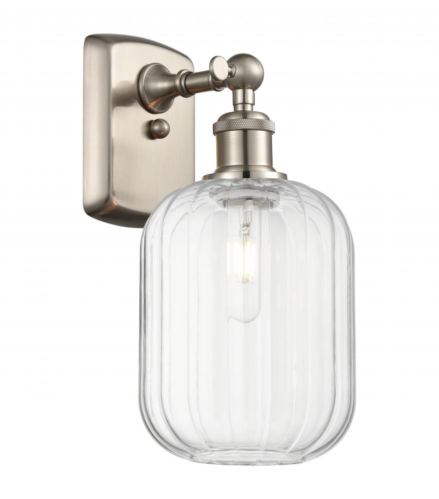 Preston Cylinder - 1 Light - 7 inch - Brushed Satin Nickel - Sconce