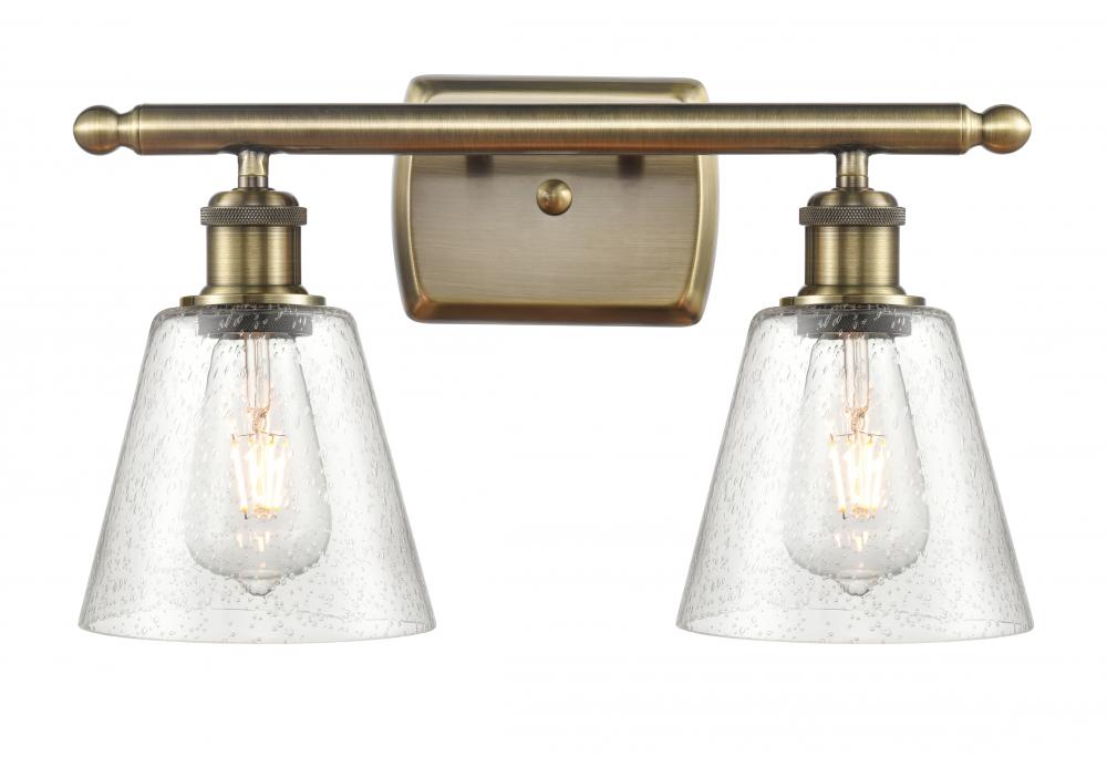 Caton - 2 Light - 15 inch - Antique Brass - Bath Vanity Light