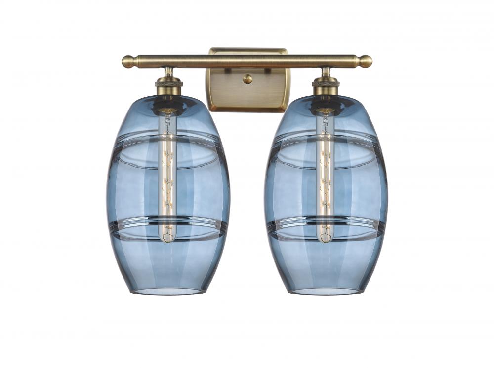 Vaz - 2 Light - 18 inch - Antique Brass - Bath Vanity Light
