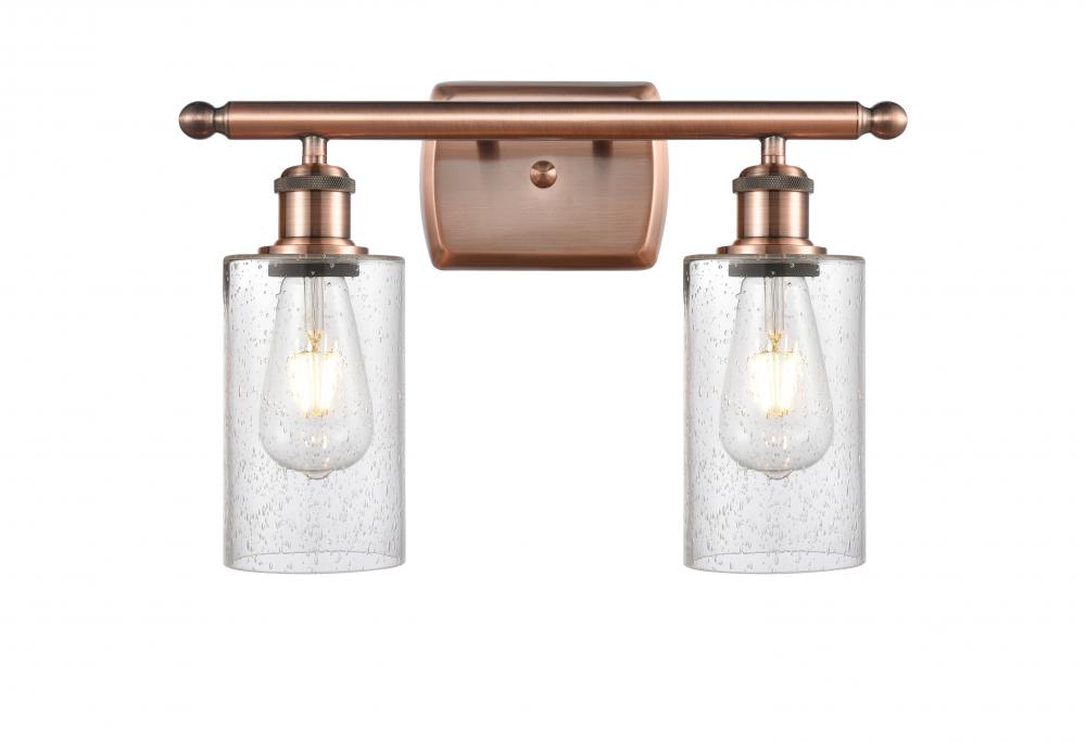 Clymer - 2 Light - 14 inch - Antique Copper - Bath Vanity Light