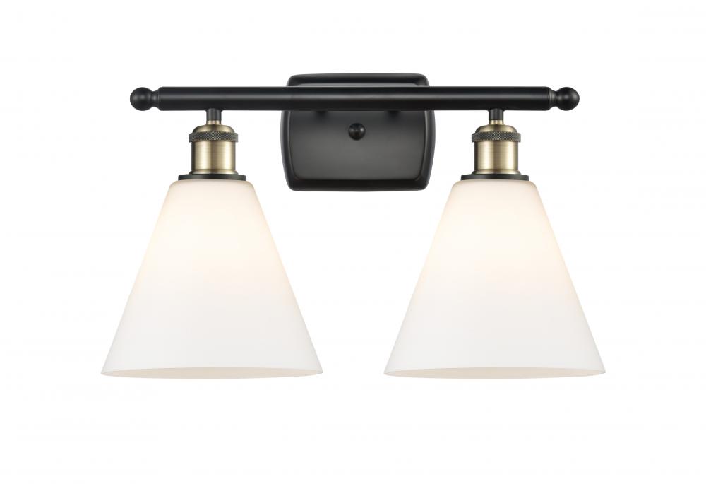 Berkshire - 2 Light - 18 inch - Black Antique Brass - Bath Vanity Light