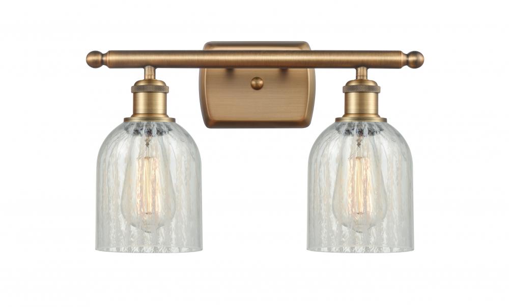 Caledonia - 2 Light - 15 inch - Brushed Brass - Bath Vanity Light