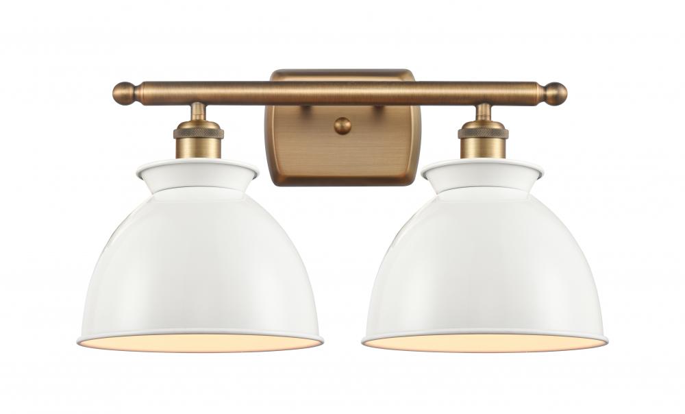 Adirondack - 2 Light - 18 inch - Brushed Brass - Bath Vanity Light