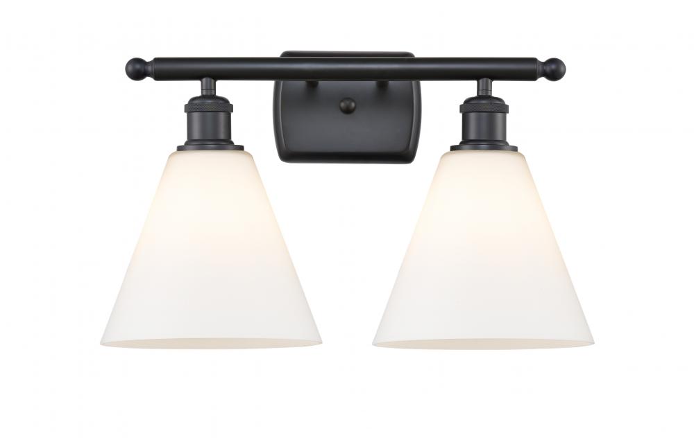 Berkshire - 2 Light - 18 inch - Matte Black - Bath Vanity Light