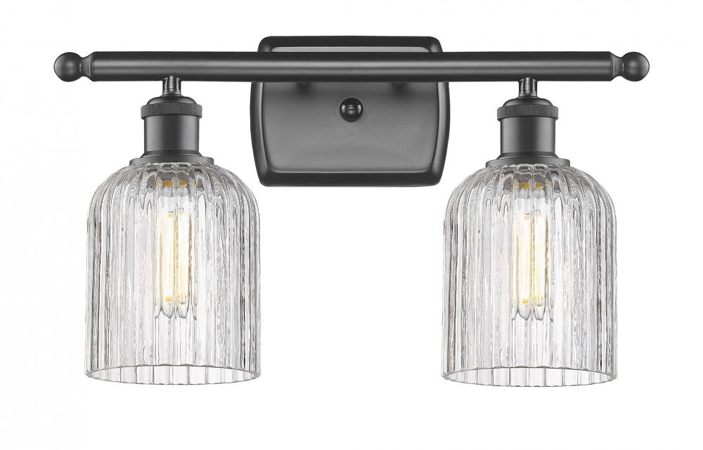 Bridal Veil - 2 Light - 15 inch - Oil Rubbed Bronze - Bath Vanity Light