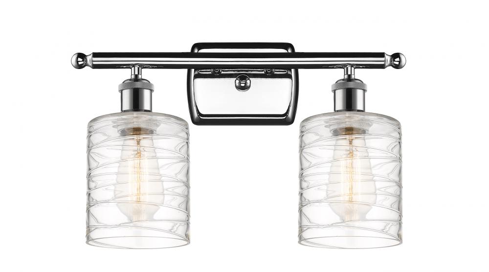 Cobbleskill - 2 Light - 15 inch - Polished Chrome - Bath Vanity Light