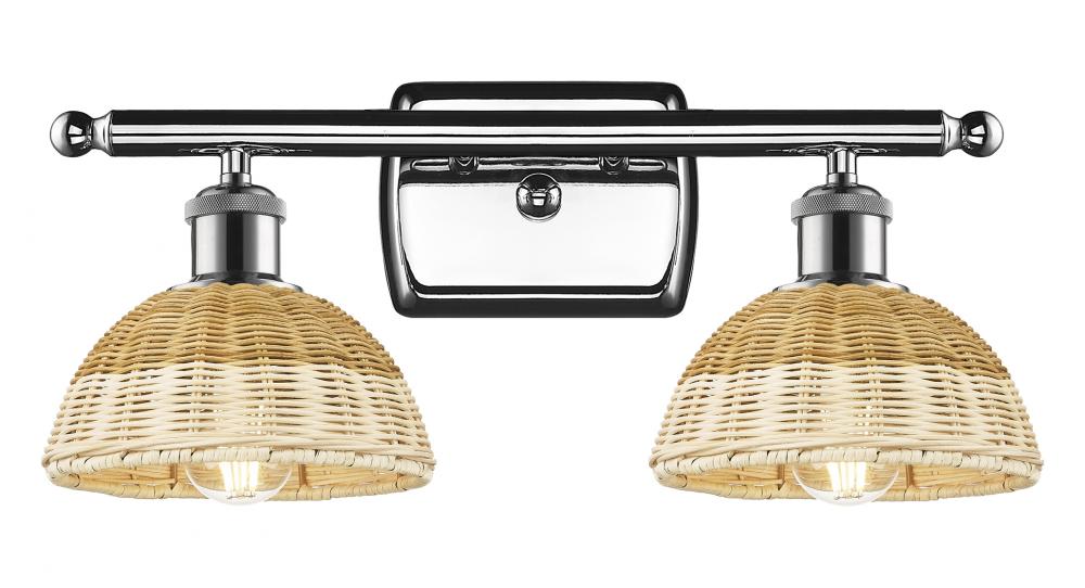 Bristol Natural II - 2 Light - 18 inch - Polished Chrome - Bath Vanity Light