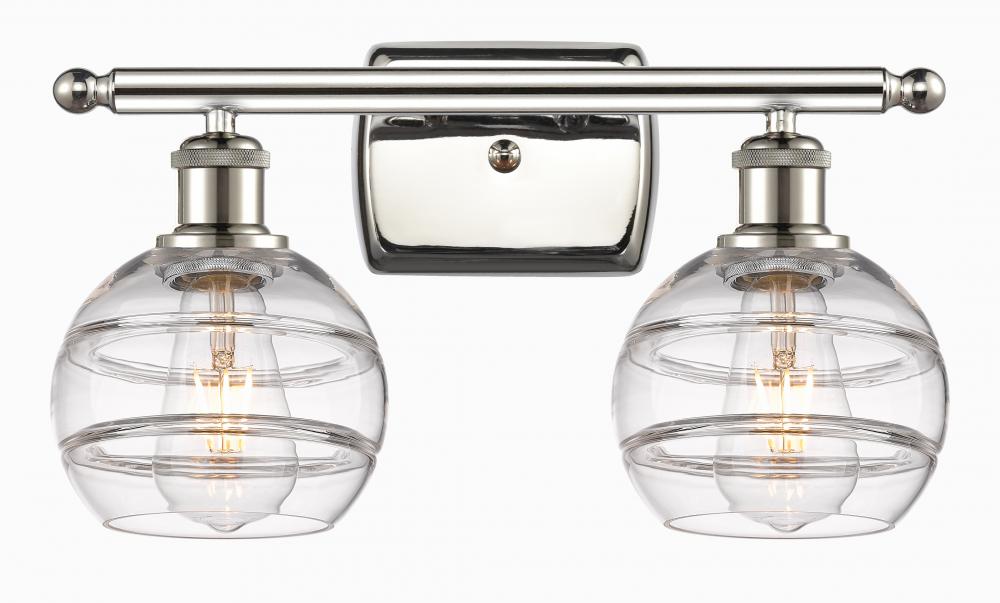 Rochester - 2 Light - 16 inch - Polished Nickel - Bath Vanity Light
