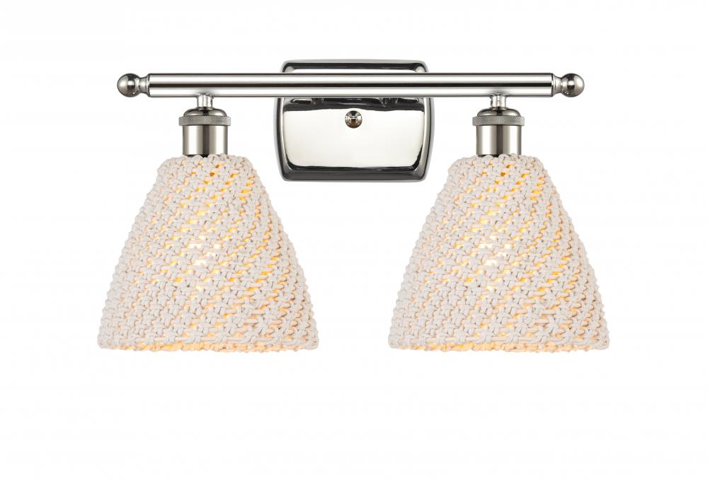 Bristol Natural - 2 Light - 18 inch - Polished Nickel - Bath Vanity Light