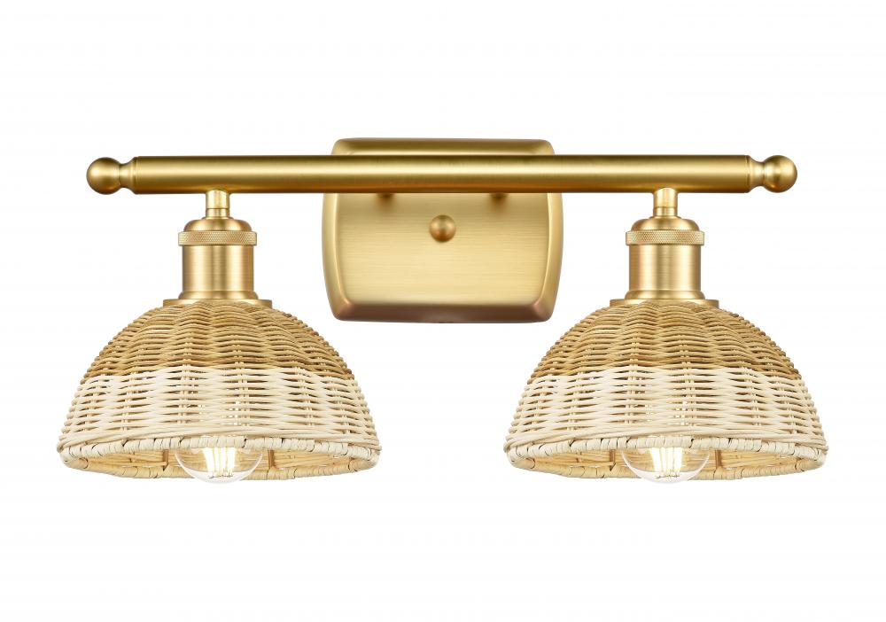 Bristol Natural II - 2 Light - 18 inch - Satin Gold - Bath Vanity Light