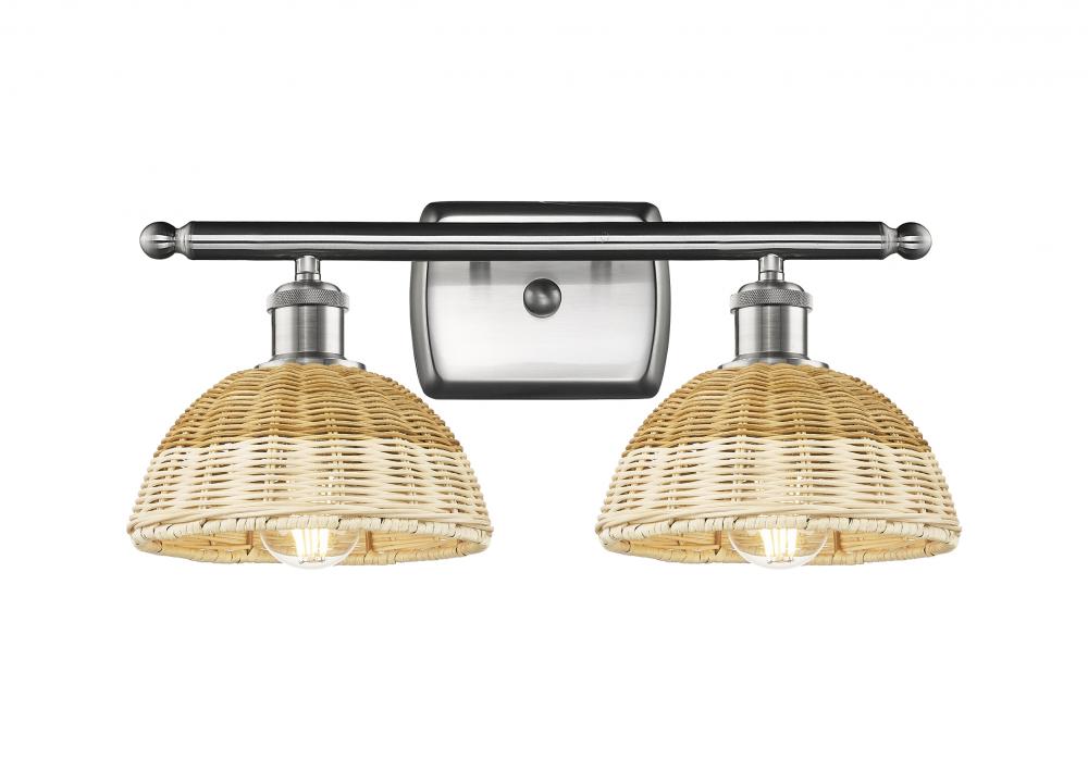 Bristol Natural II - 2 Light - 18 inch - Brushed Satin Nickel - Bath Vanity Light