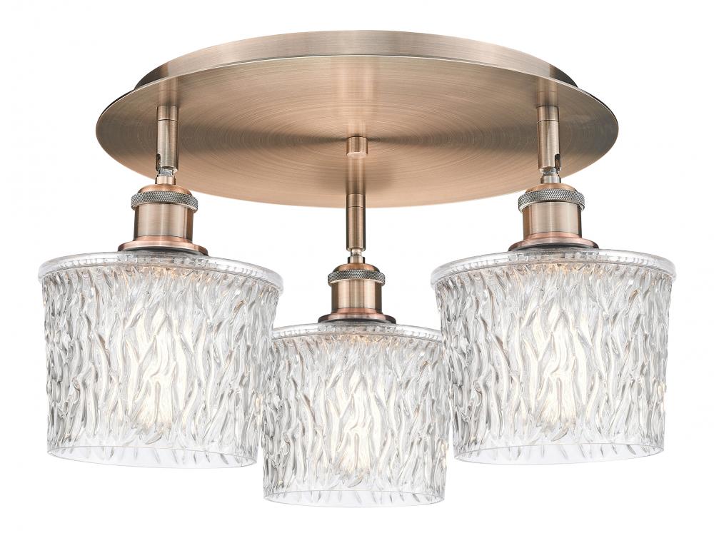 Niagara - 3 Light - 18 inch - Antique Copper - Semi-Flush Mount