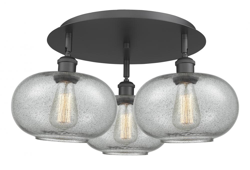 Gorham - 3 Light - 21 inch - Matte Black - Semi-Flush Mount
