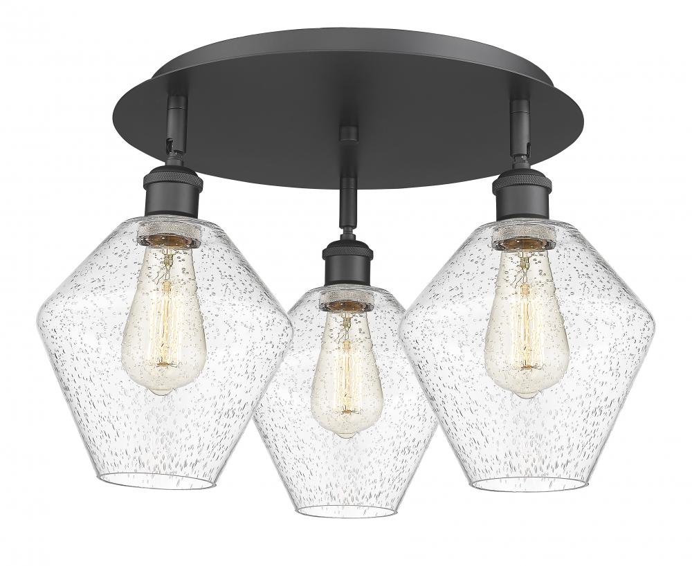 Cindyrella - 3 Light - 20 inch - Matte Black - Semi-Flush Mount
