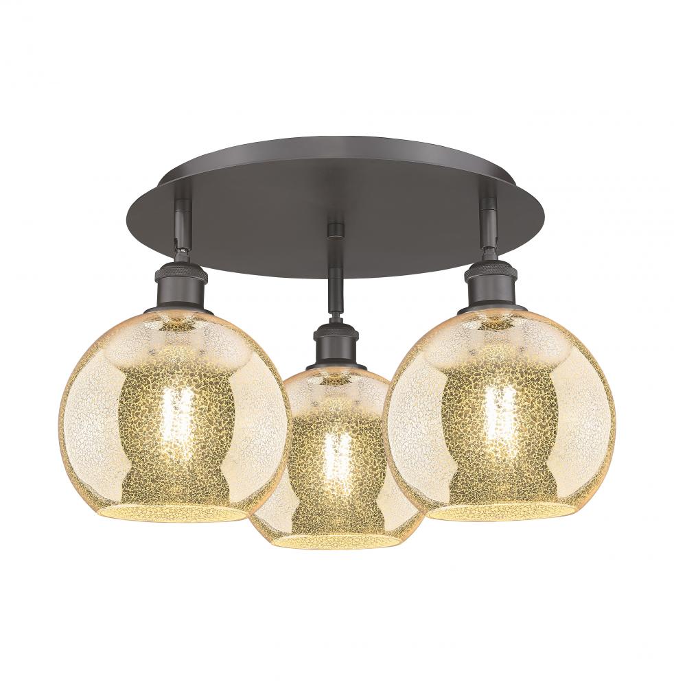 Athens - 3 Light - 20 inch - Oil Rubbed Bronze - Semi-Flush Mount