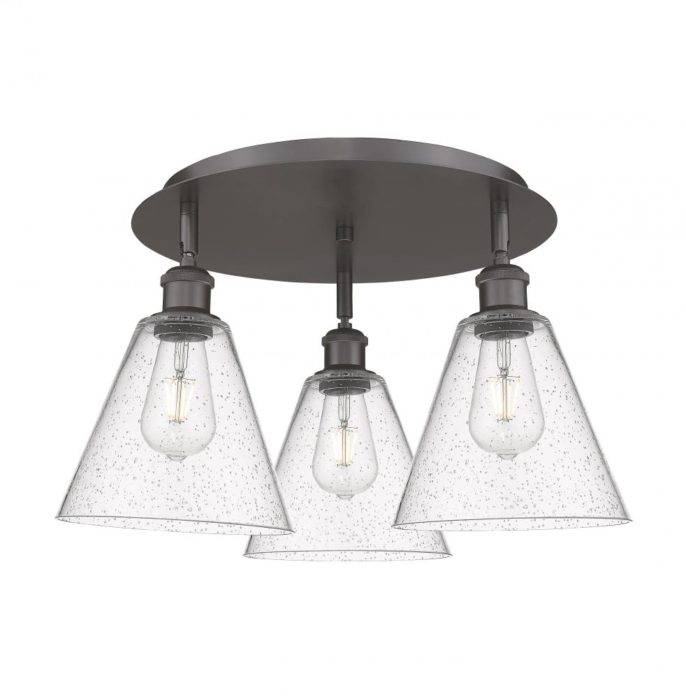 Berkshire - 3 Light - 20 inch - Oil Rubbed Bronze - Flush Mount