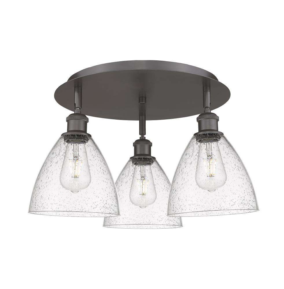 Bristol - 3 Light - 19 inch - Oil Rubbed Bronze - Flush Mount