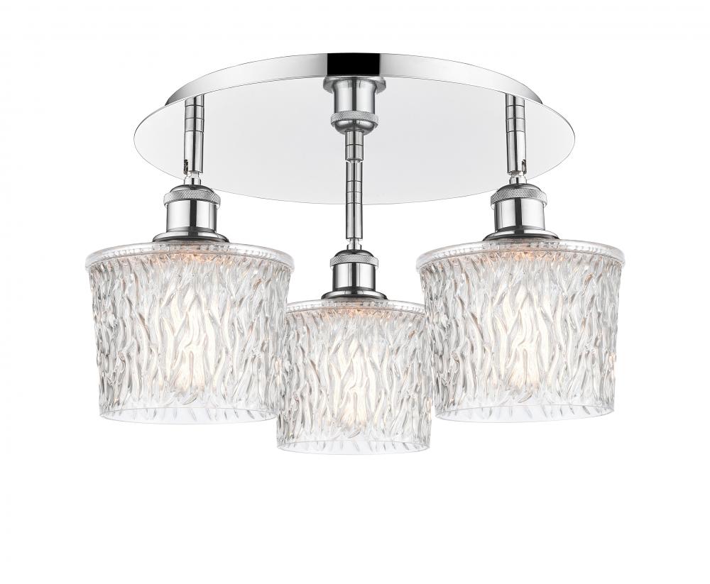 Niagara - 3 Light - 18 inch - Polished Chrome - Semi-Flush Mount