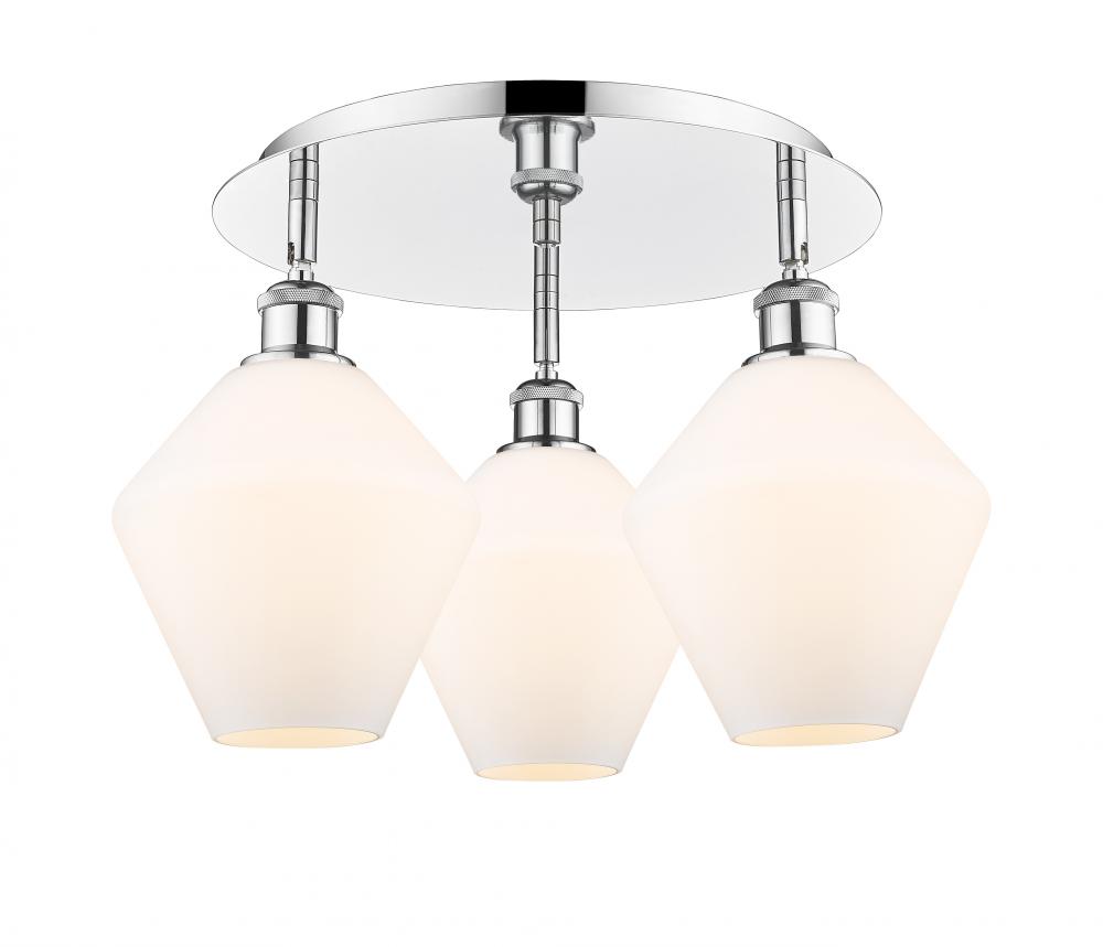 Cindyrella - 3 Light - 20 inch - Polished Chrome - Semi-Flush Mount