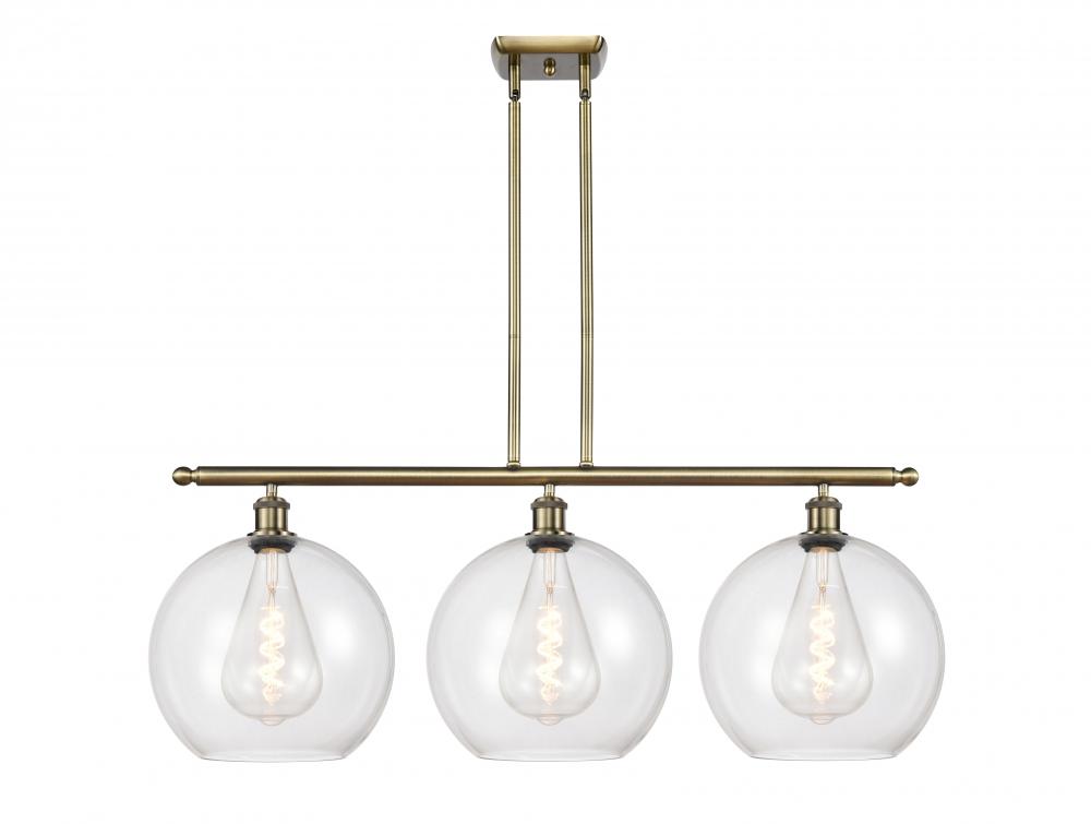 Athens - 3 Light - 38 inch - Antique Brass - Stem Hung - Island Light