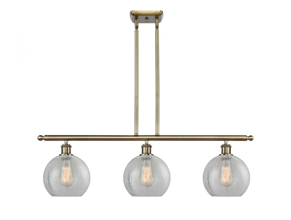 Athens - 3 Light - 36 inch - Antique Brass - Stem hung - Island Light
