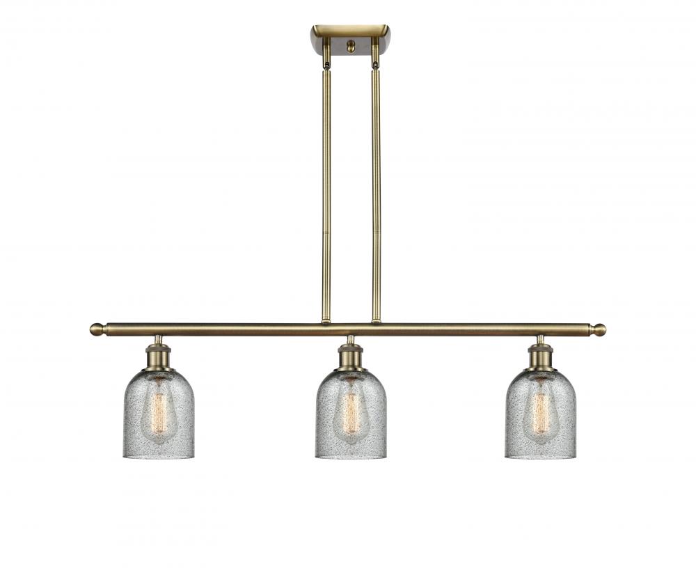 Caledonia - 3 Light - 36 inch - Antique Brass - Cord hung - Island Light