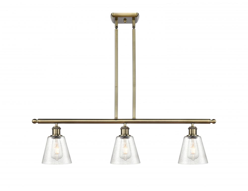 Caton - 3 Light - 36 inch - Antique Brass - Stem hung - Island Light