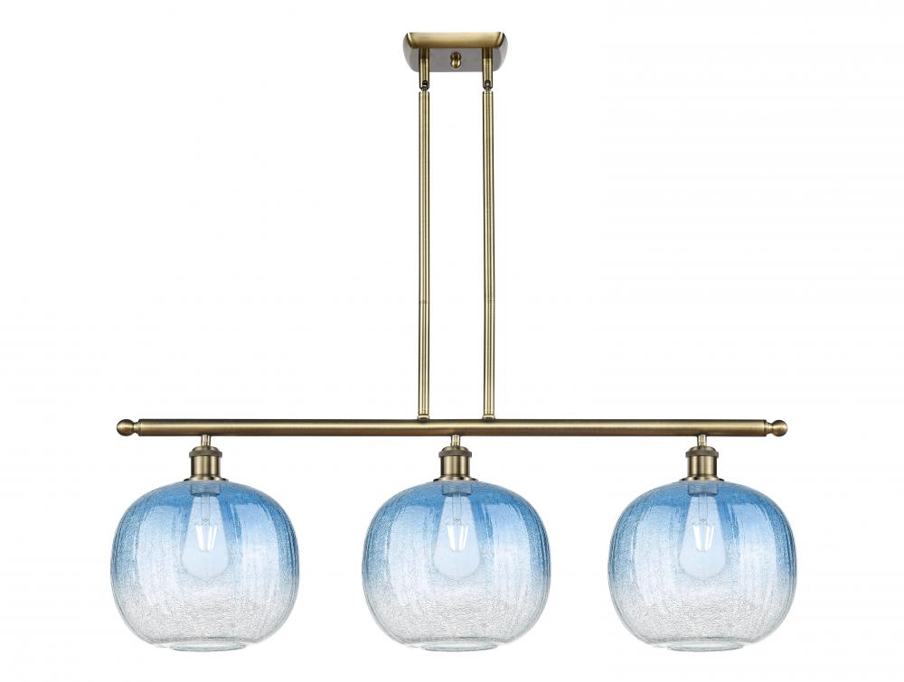 Brookhaven Sphere - 3 Light - 37 inch - Antique Brass - Stem Hung - Island Light