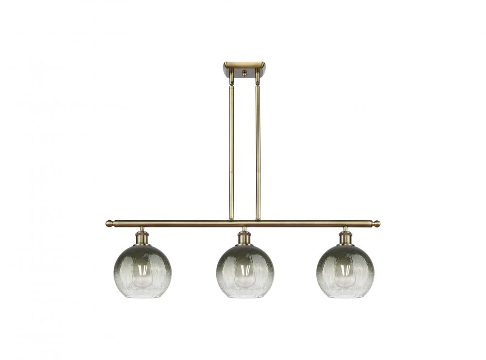 Brookhaven Globe - 3 Light - 36 inch - Antique Brass - Stem Hung - Island Light