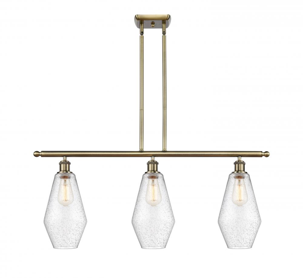 Cindyrella - 3 Light - 36 inch - Antique Brass - Stem hung - Island Light