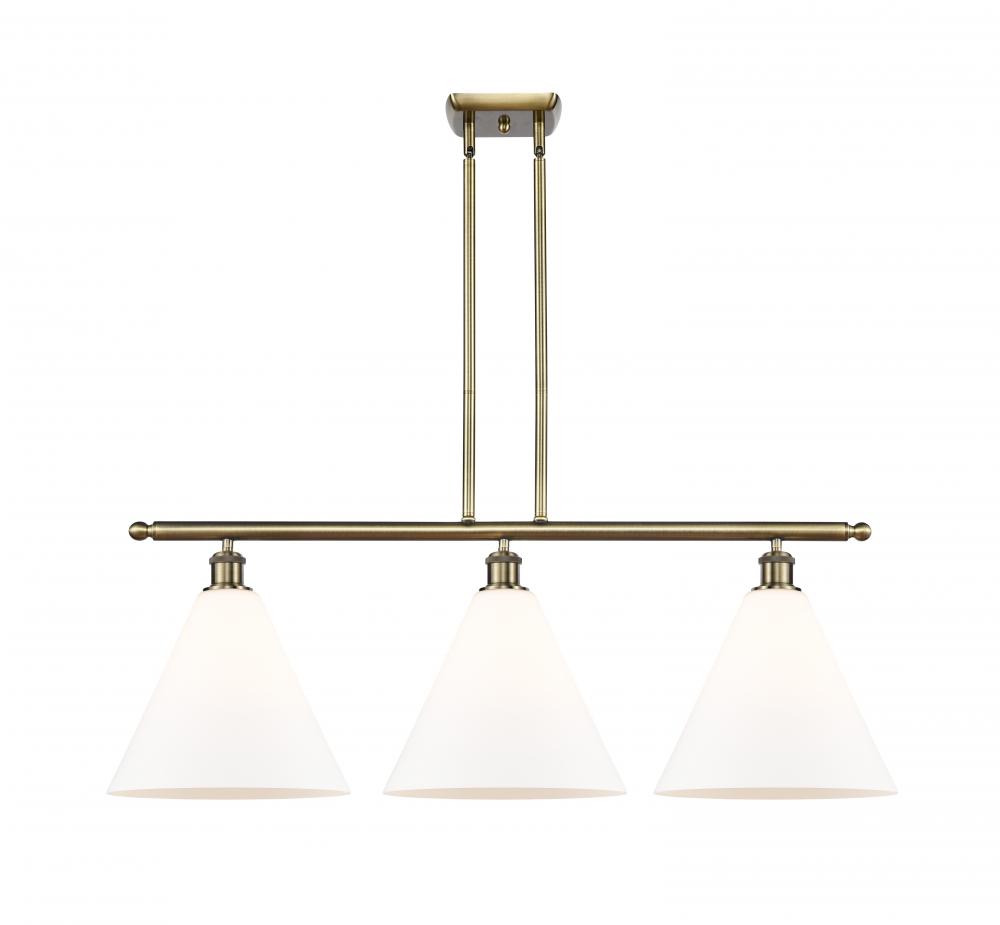 Berkshire - 3 Light - 39 inch - Antique Brass - Stem hung - Island Light