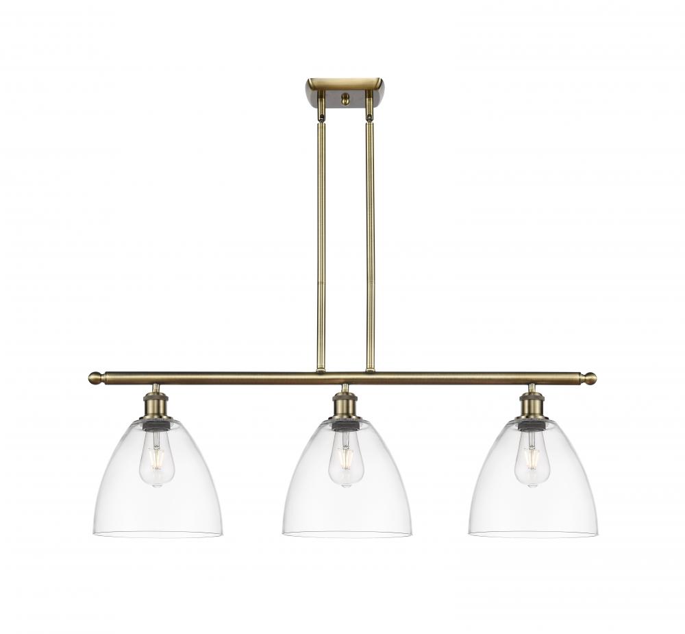 Bristol - 3 Light - 36 inch - Antique Brass - Stem hung - Island Light