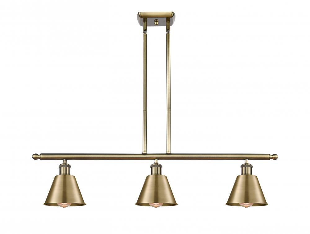 Smithfield - 3 Light - 36 inch - Antique Brass - Stem hung - Island Light