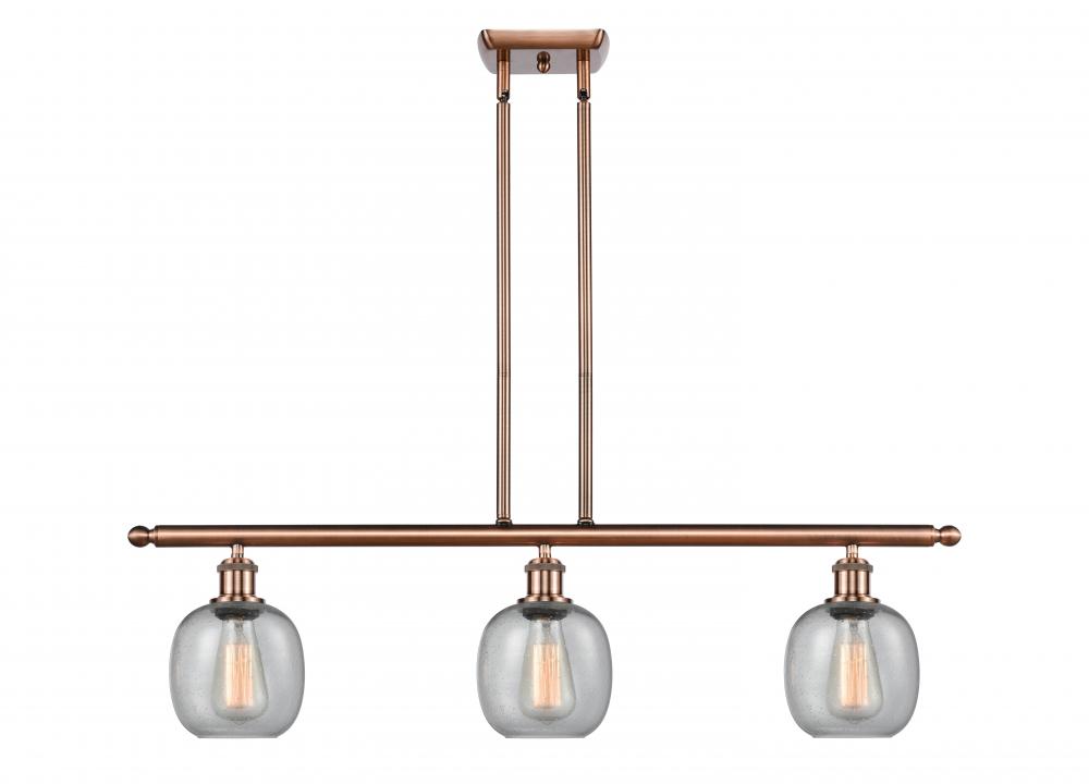 Belfast - 3 Light - 36 inch - Antique Copper - Stem hung - Island Light