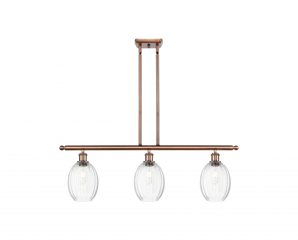 Preston Bulb - 3 Light - 36 inch - Antique Copper - Stem Hung - Island Light