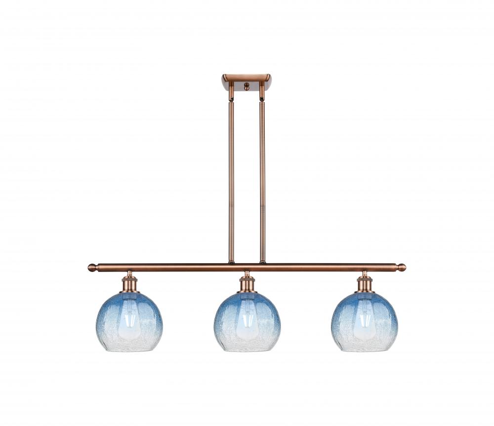 Brookhaven Globe - 3 Light - 36 inch - Antique Copper - Stem Hung - Island Light