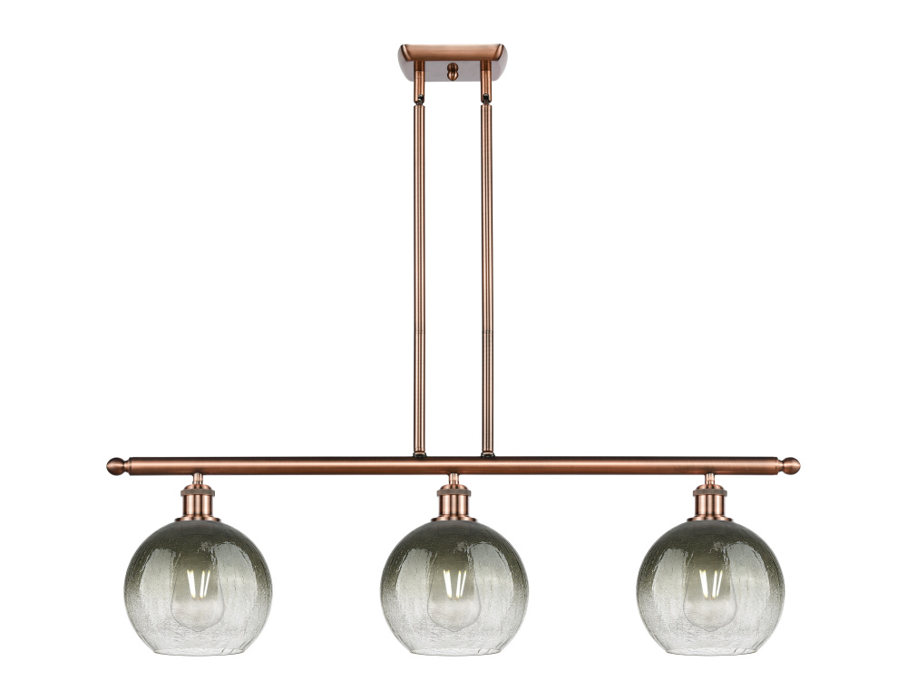 Brookhaven Globe - 3 Light - 36 inch - Antique Copper - Stem Hung - Island Light