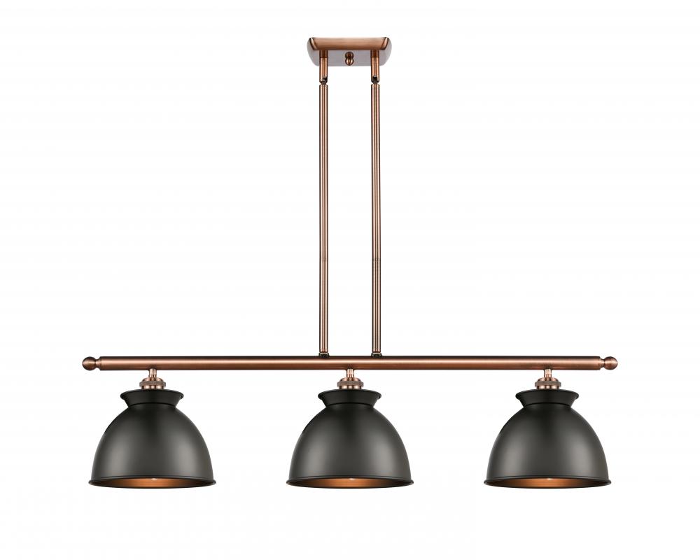 Adirondack - 3 Light - 36 inch - Antique Copper - Stem hung - Island Light