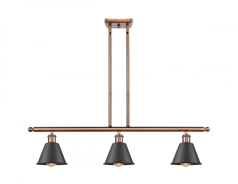 Smithfield - 3 Light - 36 inch - Antique Copper - Stem hung - Island Light