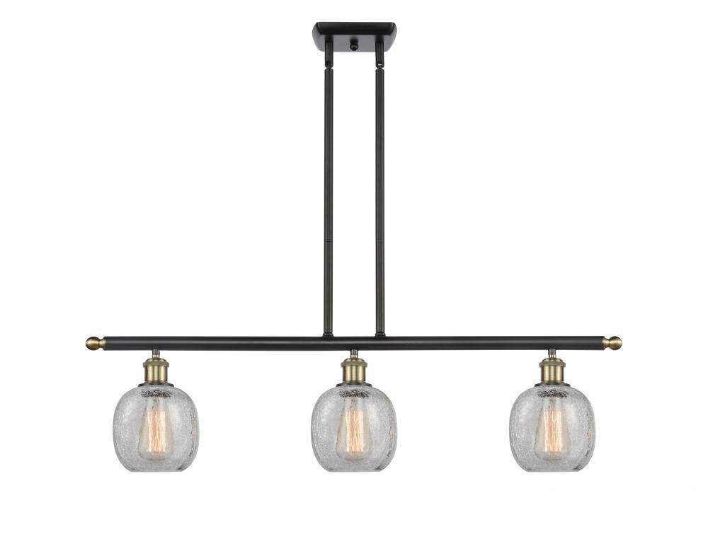 Belfast - 3 Light - 36 inch - Black Antique Brass - Stem hung - Island Light