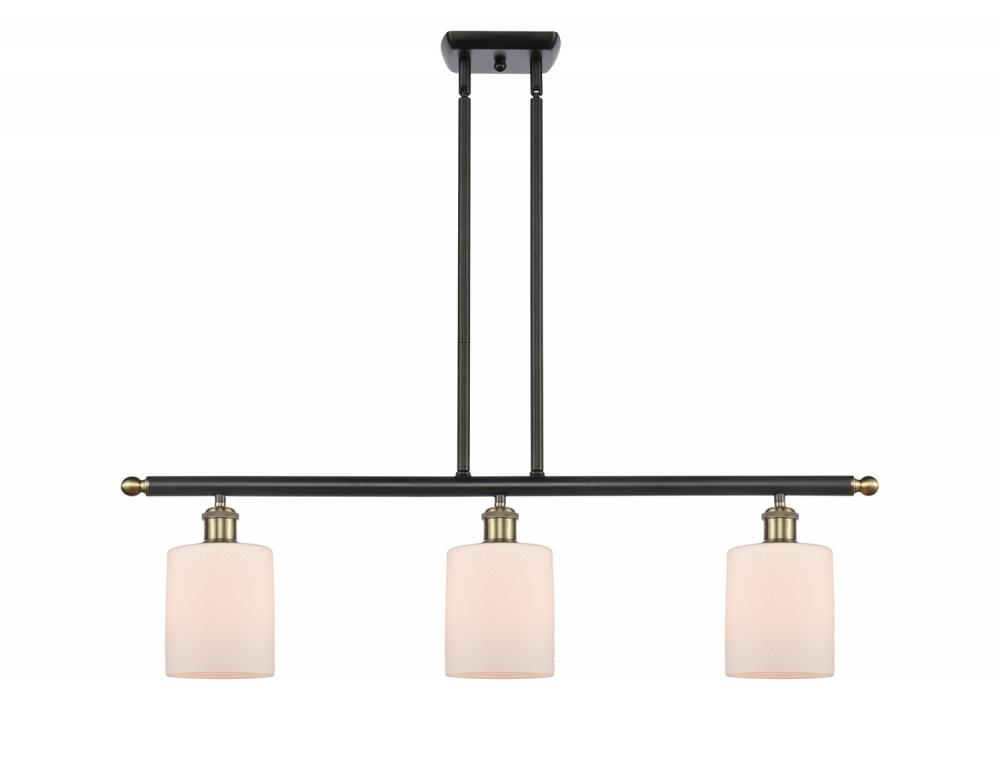 Cobbleskill - 3 Light - 36 inch - Black Antique Brass - Stem hung - Island Light
