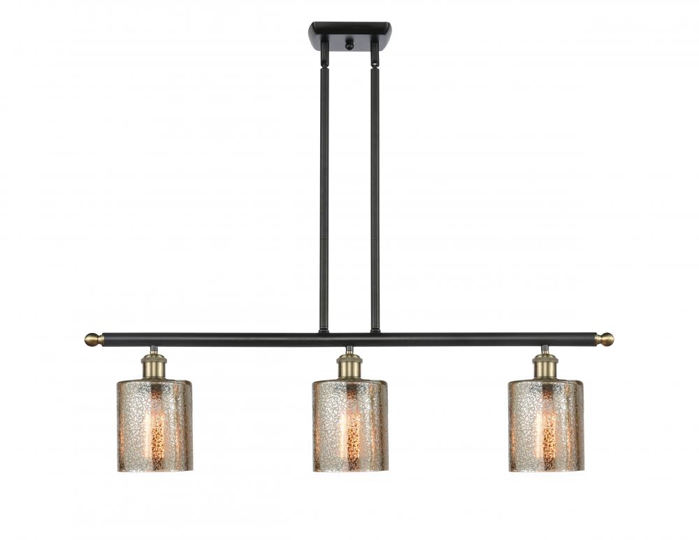 Cobbleskill - 3 Light - 36 inch - Black Antique Brass - Stem hung - Island Light