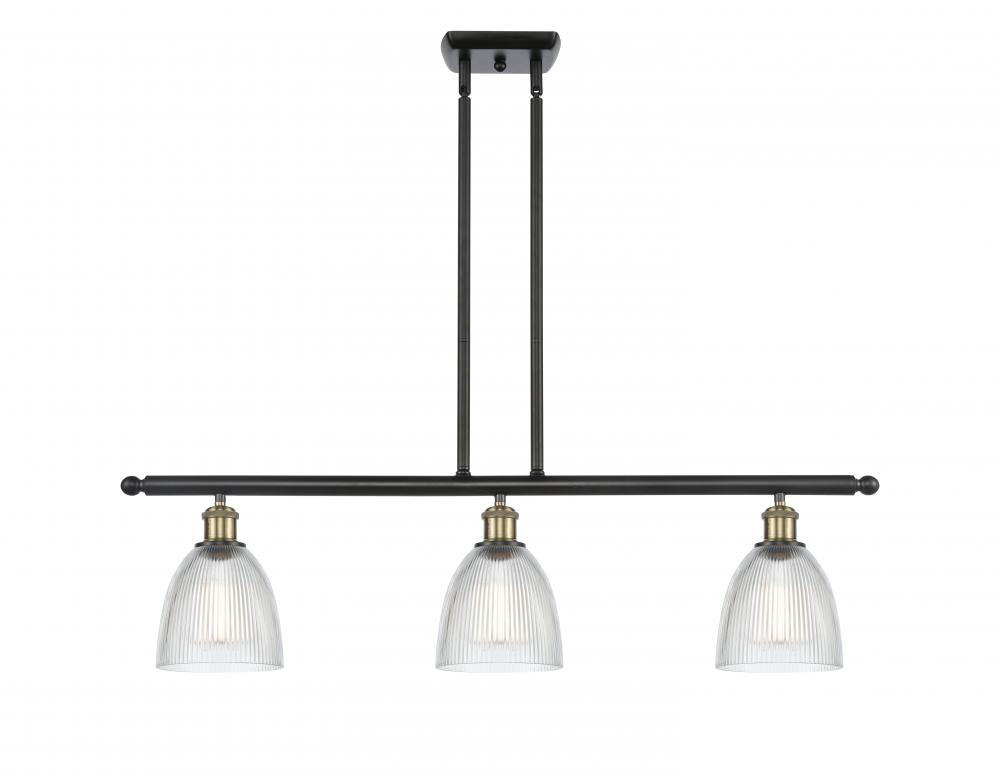 Castile - 3 Light - 36 inch - Black Antique Brass - Stem hung - Island Light