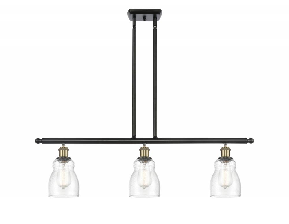 Ellery - 3 Light - 36 inch - Black Antique Brass - Stem hung - Island Light