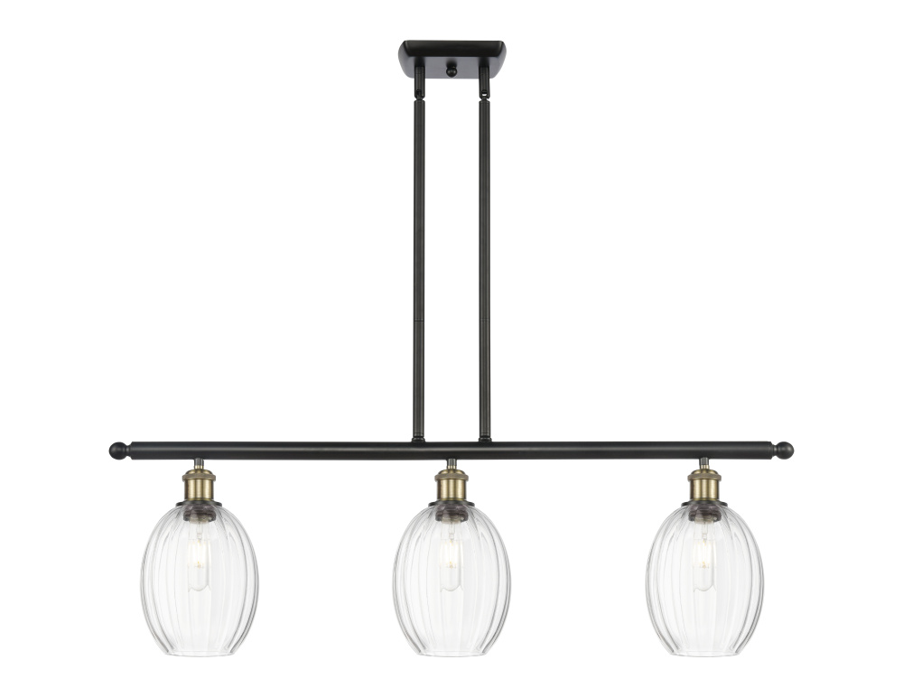 Preston Bulb - 3 Light - 36 inch - Black Antique Brass - Stem Hung - Island Light