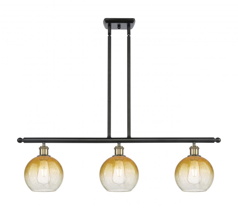 Brookhaven Globe - 3 Light - 36 inch - Black Antique Brass - Stem Hung - Island Light