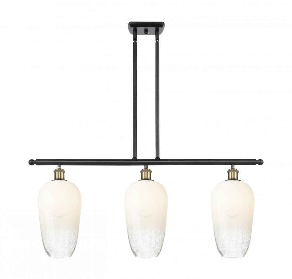 Brookhaven Flute - 3 Light - 36 inch - Black Antique Brass - Stem Hung - Island Light