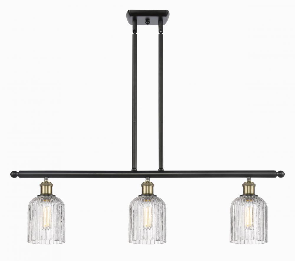 Bridal Veil - 3 Light - 36 inch - Black Antique Brass - Stem hung - Island Light