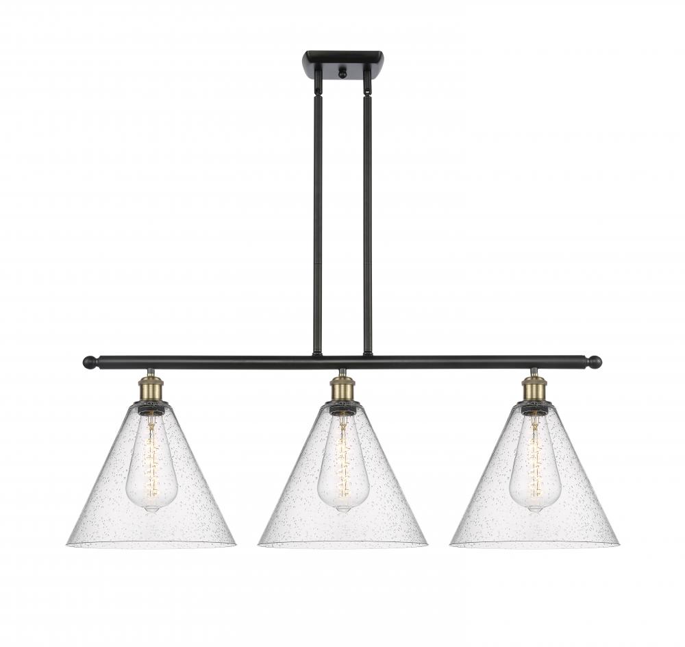 Berkshire - 3 Light - 39 inch - Black Antique Brass - Stem hung - Island Light