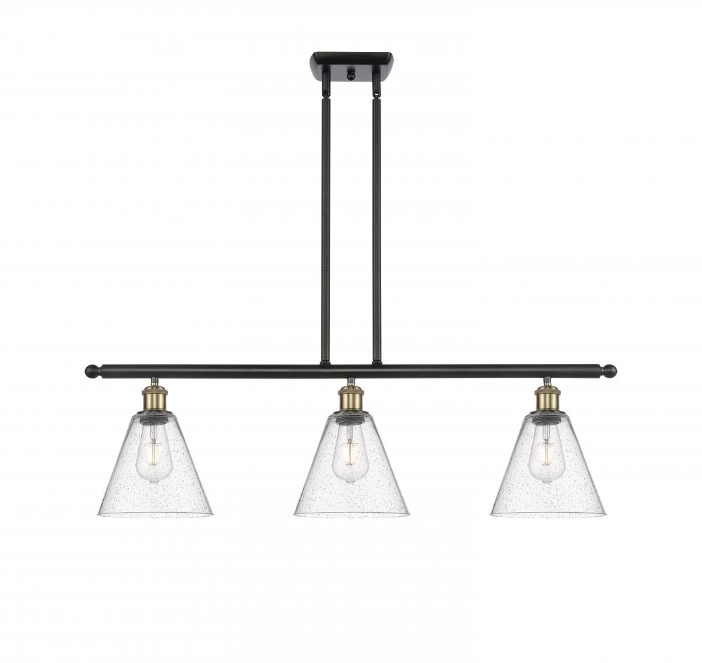 Berkshire - 3 Light - 36 inch - Black Antique Brass - Stem hung - Island Light